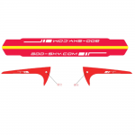 Goosky S2 Legend Tail Boom and fin sticker (3 sets, Red)
