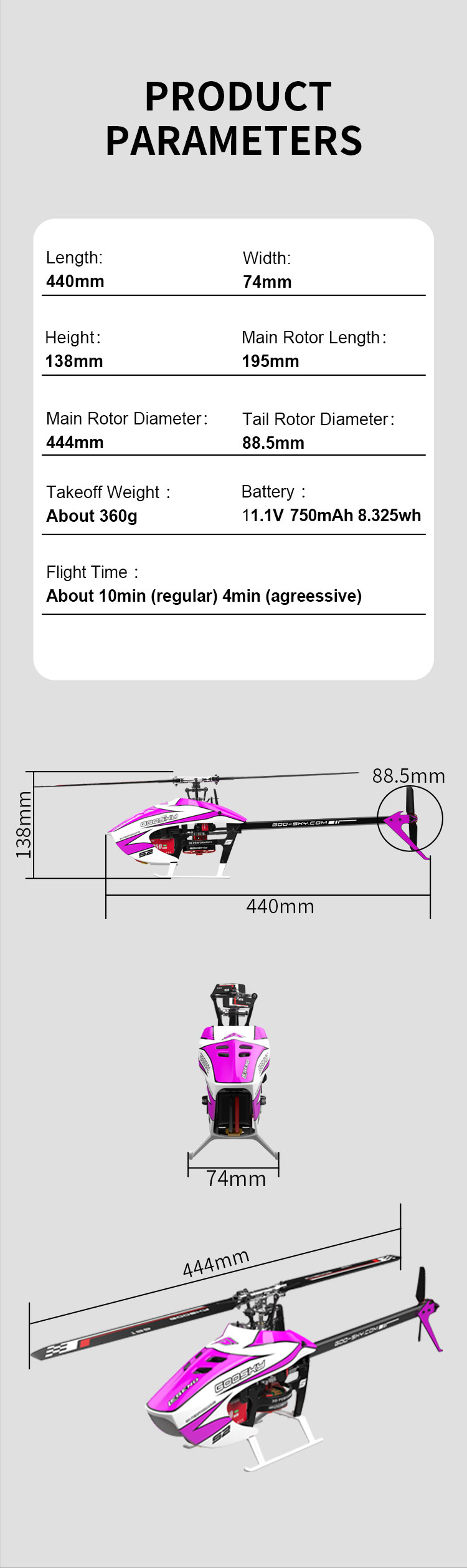 Goosky S2 Max Purple RTF Mode 2 - Image 4