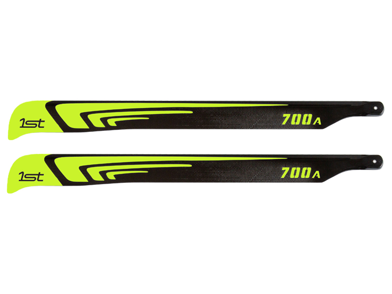 1st-RC Main Blades CFK 700mm FBL Agility (Yellow)